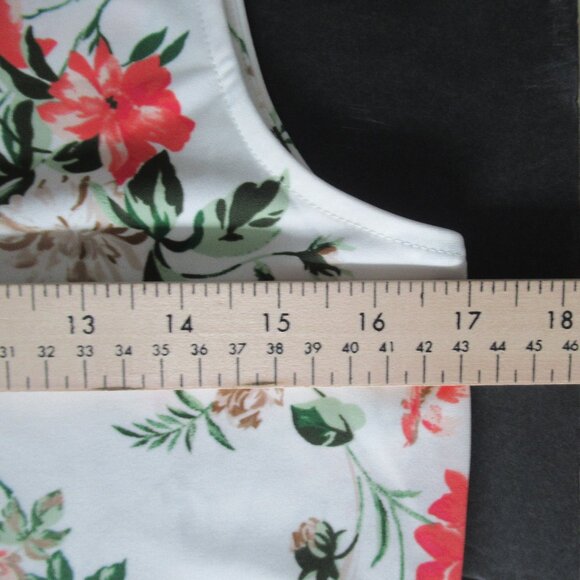 Ann Taylor Floral Sleeveless button down Blouse Shirt -Size XS, White Multicolor - Picture 6 of 13